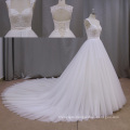 Long Train A Line Sweetheart Tiered Lace Wedidng Gown